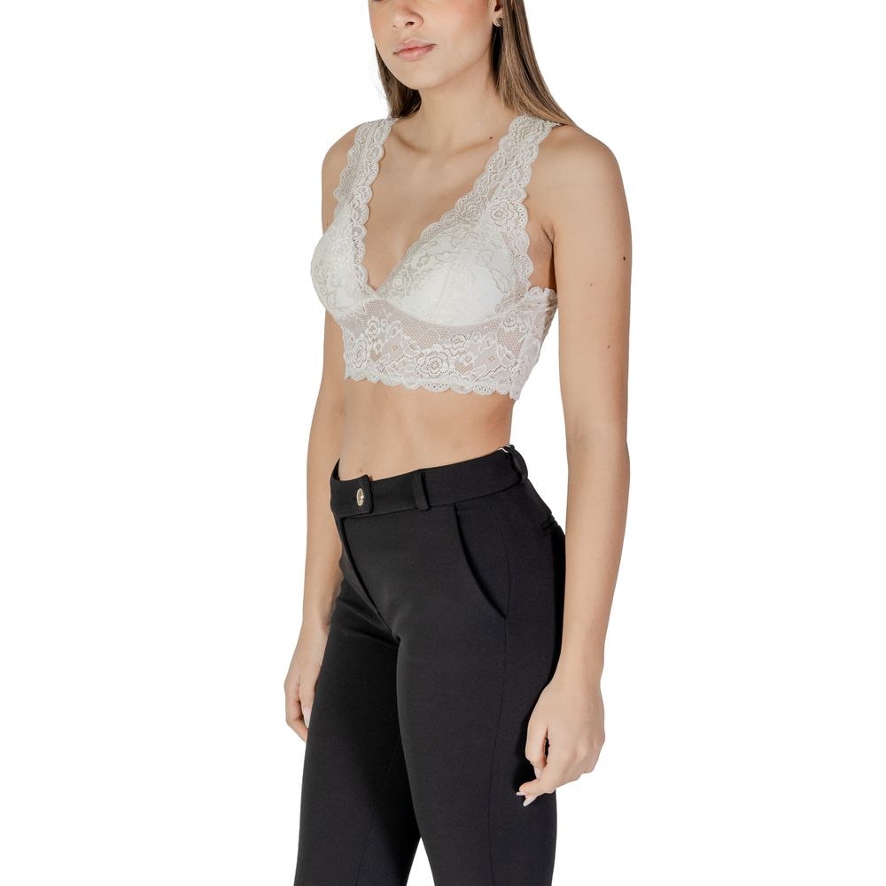 Only White Polyester Women's Bra