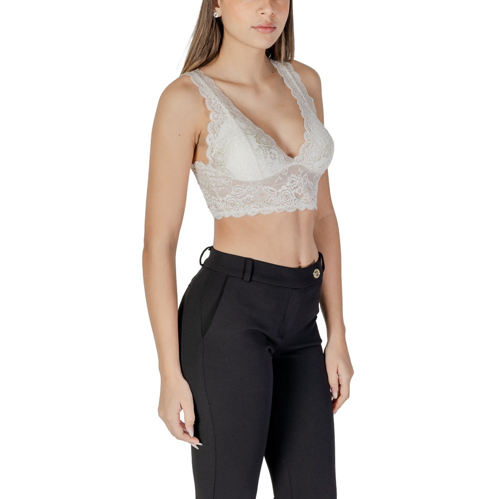 Only White Polyester Women's Bra