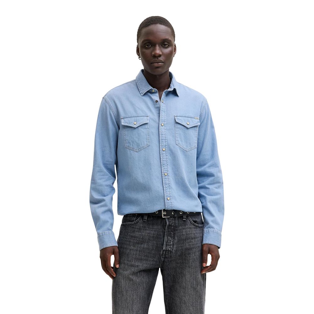 Jack Jones Light Blue Denim Men's Shirt