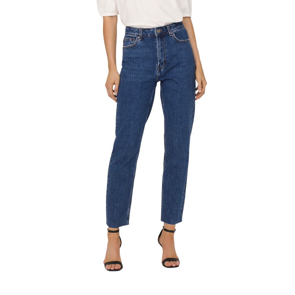 Only Blue Cotton Mom Women's Jeans