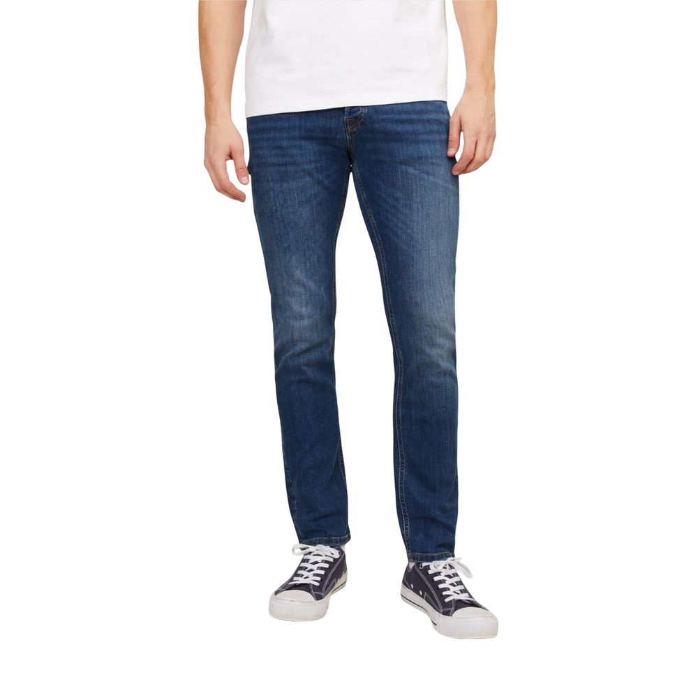 Jack Jones Blue Cotton Skinny Men's Jeans
