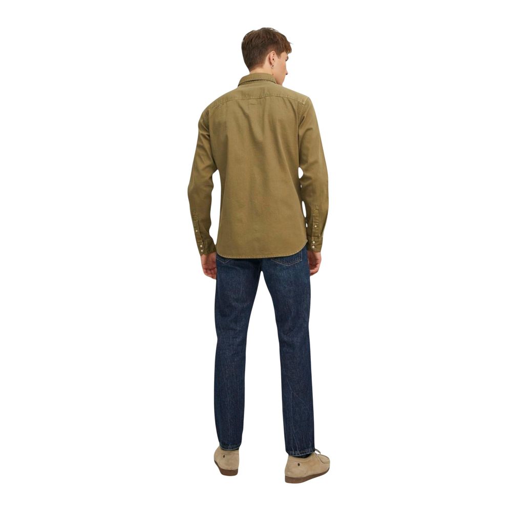 Jack Jones Green Denim Men's Shirt
