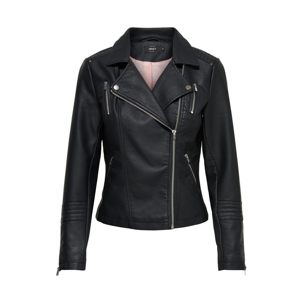 Only Black Viscose Biker Women's Jacket