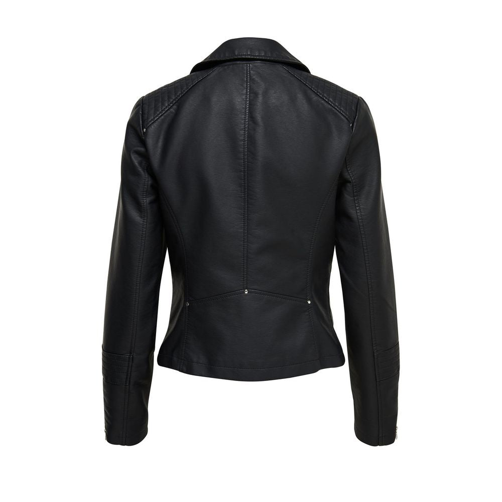 Only Black Viscose Biker Women's Jacket