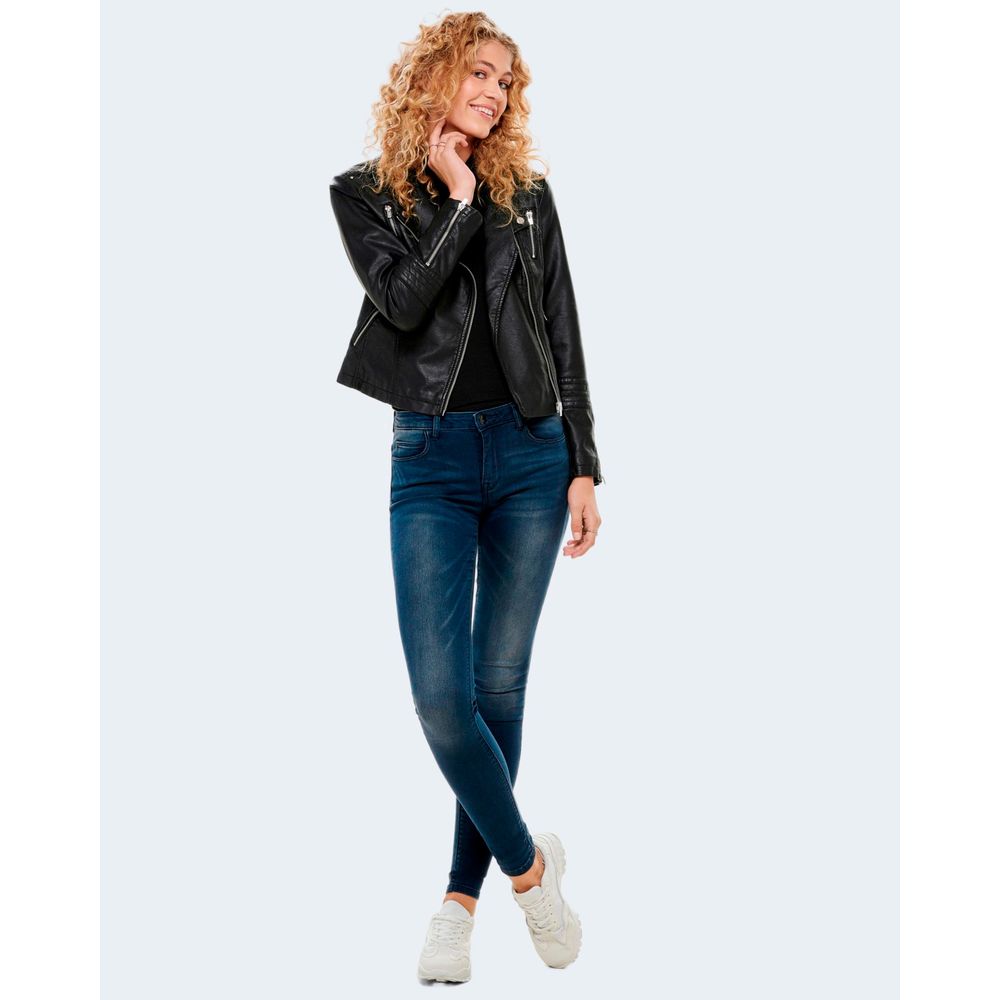 Only Black Viscose Biker Women's Jacket