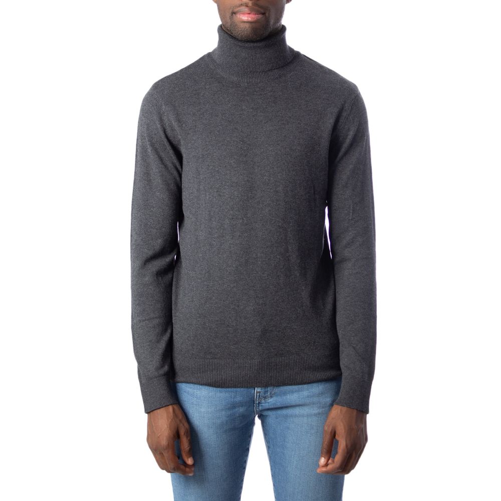 Jack Jones Gray Cotton Men's Turtleneck