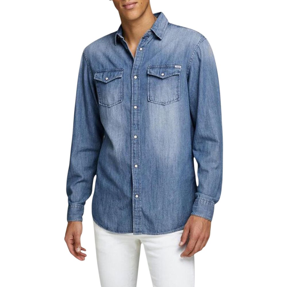 Jack Jones Blue Denim Men's Shirt