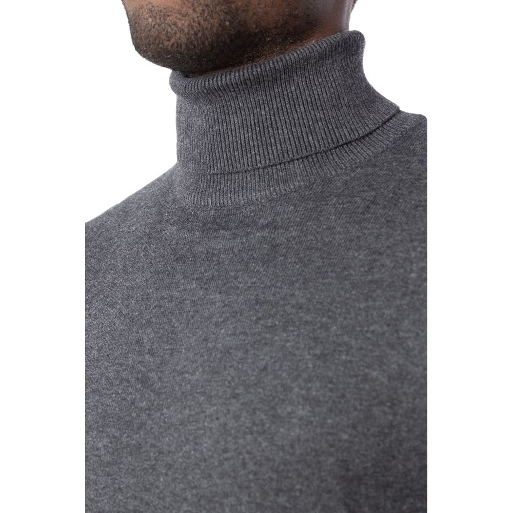 Jack Jones Gray Cotton Men's Turtleneck