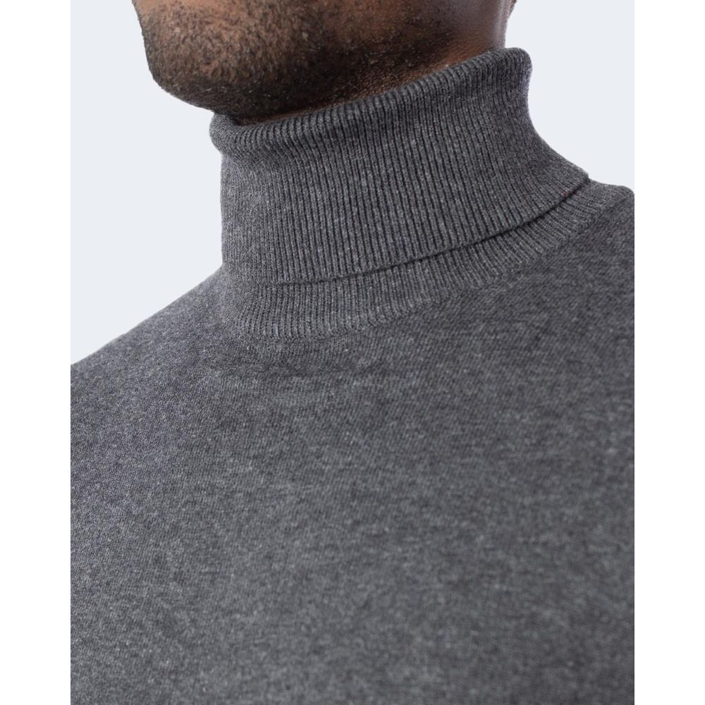 Jack Jones Gray Cotton Men's Turtleneck
