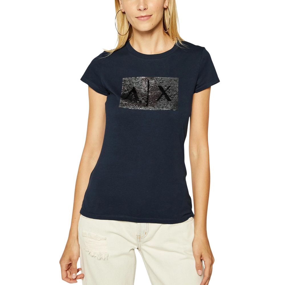 Armani Exchange Blue Cotton Women's T-Shirt