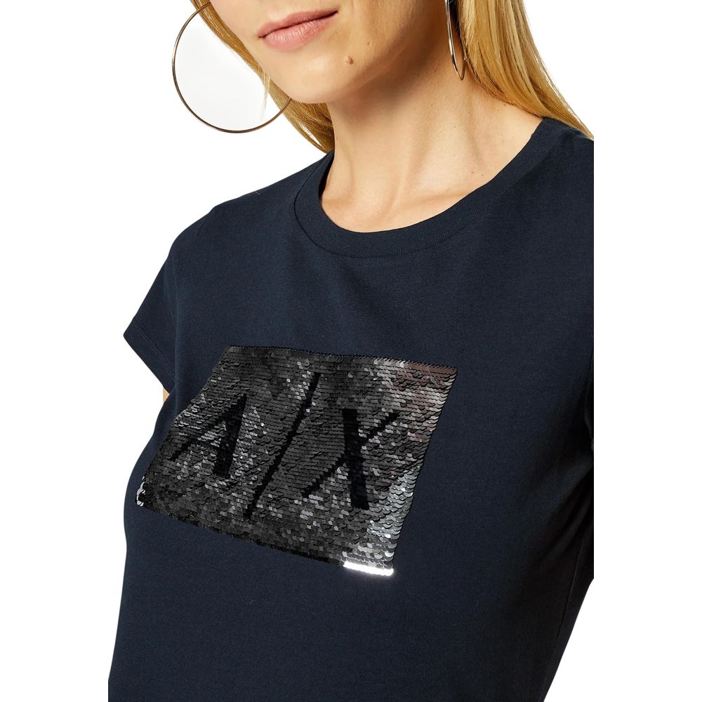 Armani Exchange Blue Cotton Women's T-Shirt