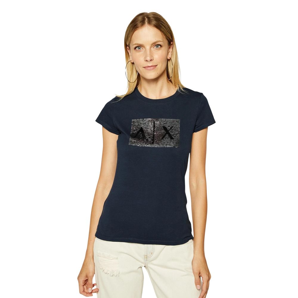 Armani Exchange Blue Cotton Women's T-Shirt