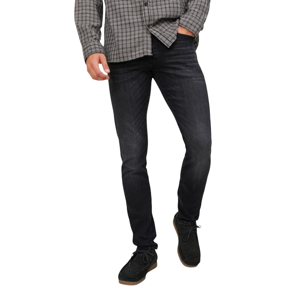 Jack Jones Black Cotton Skinny Men's Jeans