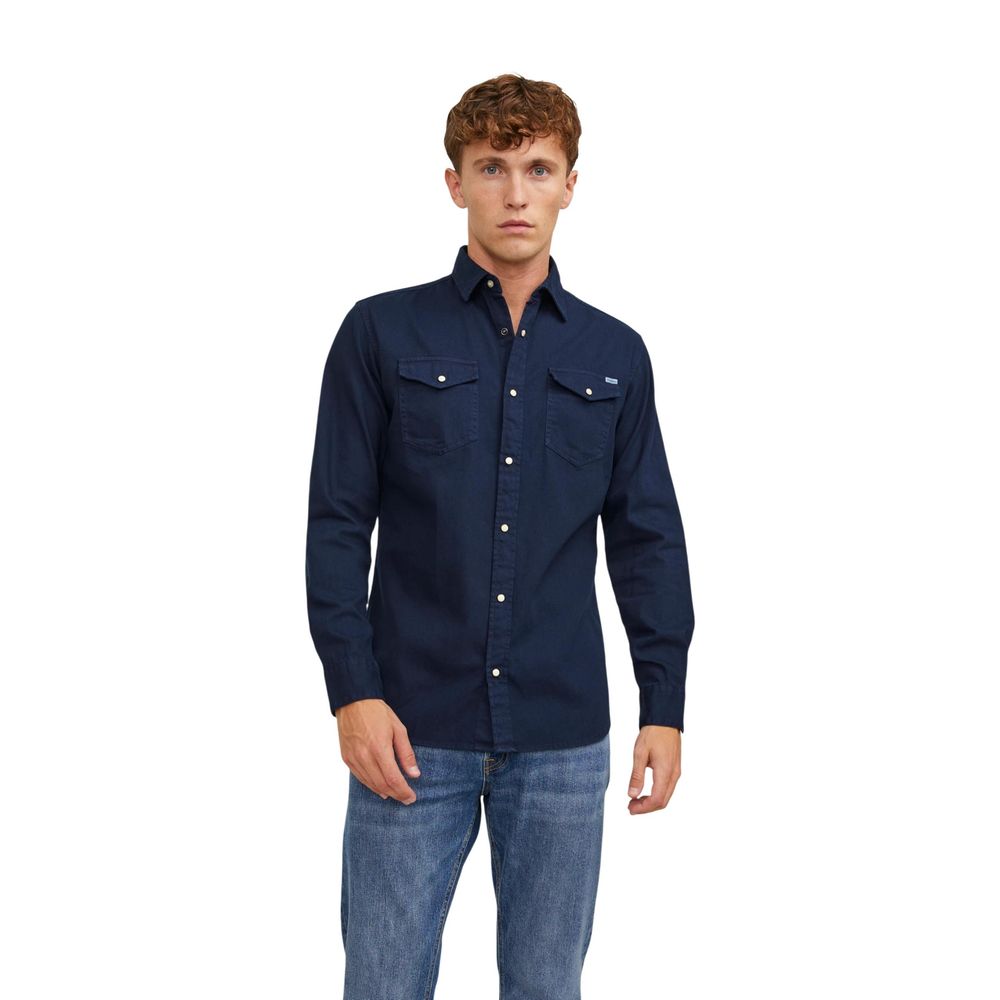 Jack Jones Blue Denim Men's Shirt