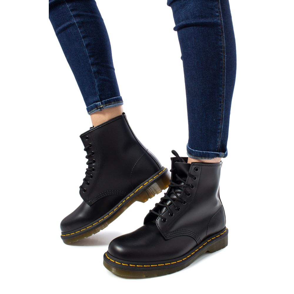 Dr. Martens Black Leather Lace-Up Women's Boots
