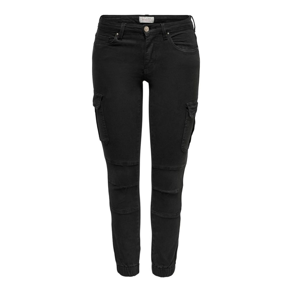Only Black Cotton Cargo Women's Pants