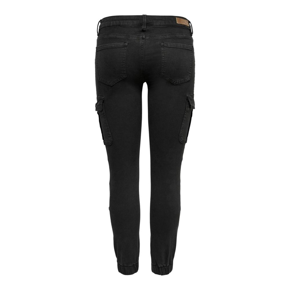 Only Black Cotton Cargo Women's Pants