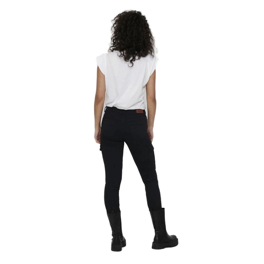 Only Black Cotton Cargo Women's Pants
