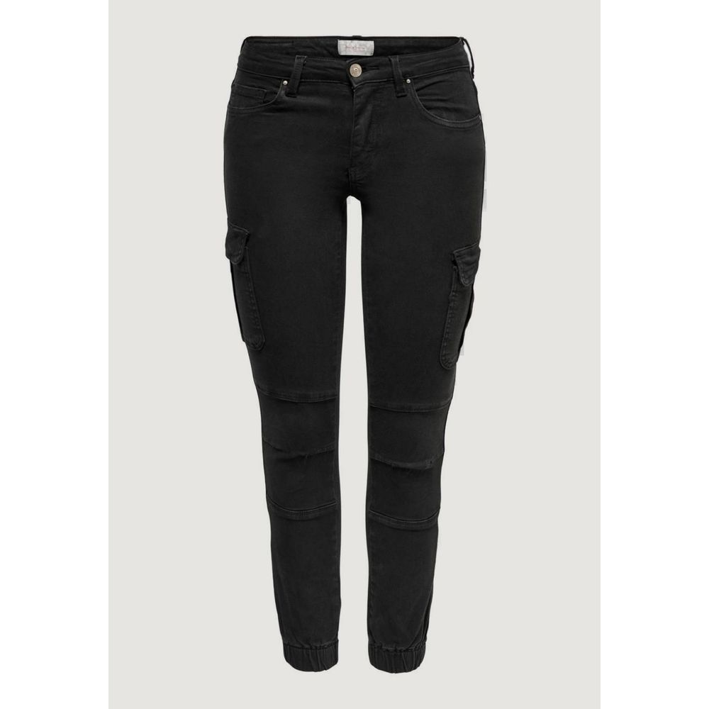 Only Black Cotton Cargo Women's Pants