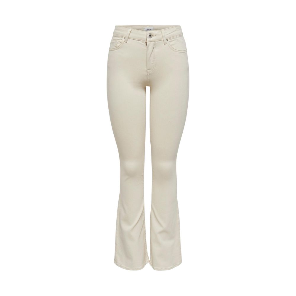 Only Cream Cotton Bootcut Women's Jeans