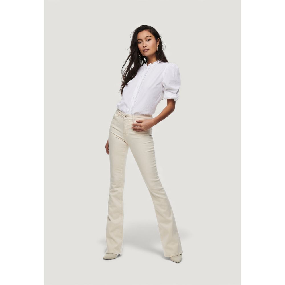 Only Cream Cotton Bootcut Women's Jeans