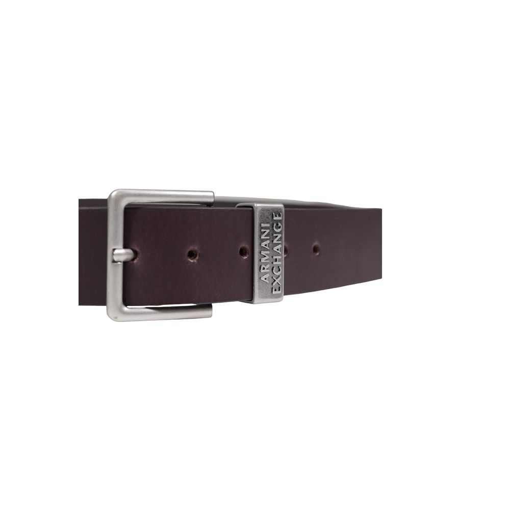 Armani Exchange Brown Leather Regular Men's Belt