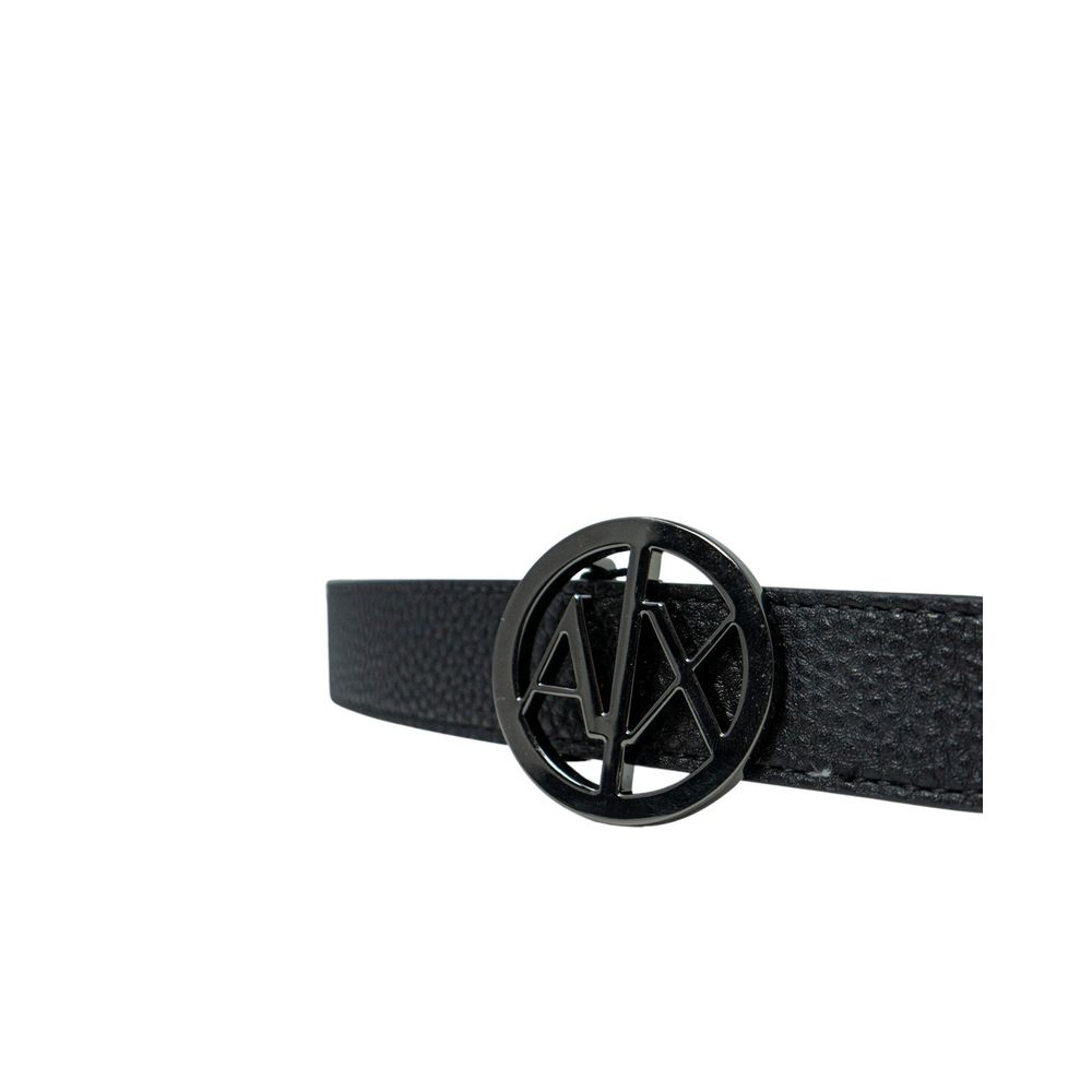 Armani Exchange Black Polyester Thin Women's Belt