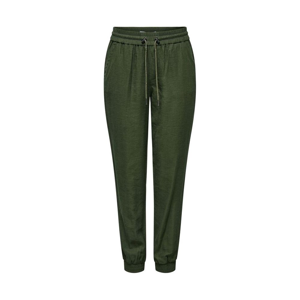 Only Green Viscose Casual Women's Pants