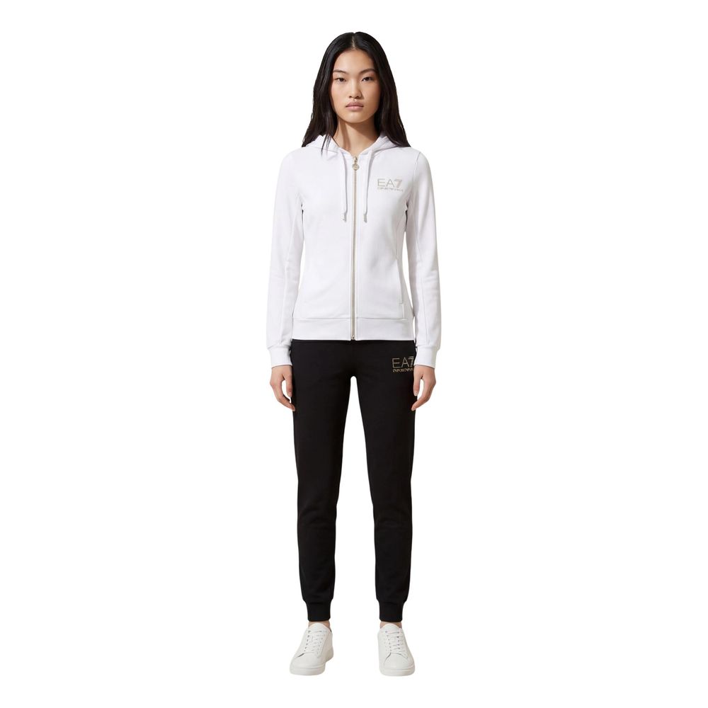 EA7 Emporio Armani Black And White Polyester Women's Tracksuit