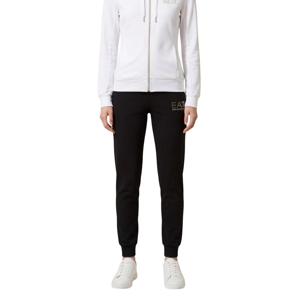 EA7 Emporio Armani Black And White Polyester Women's Tracksuit
