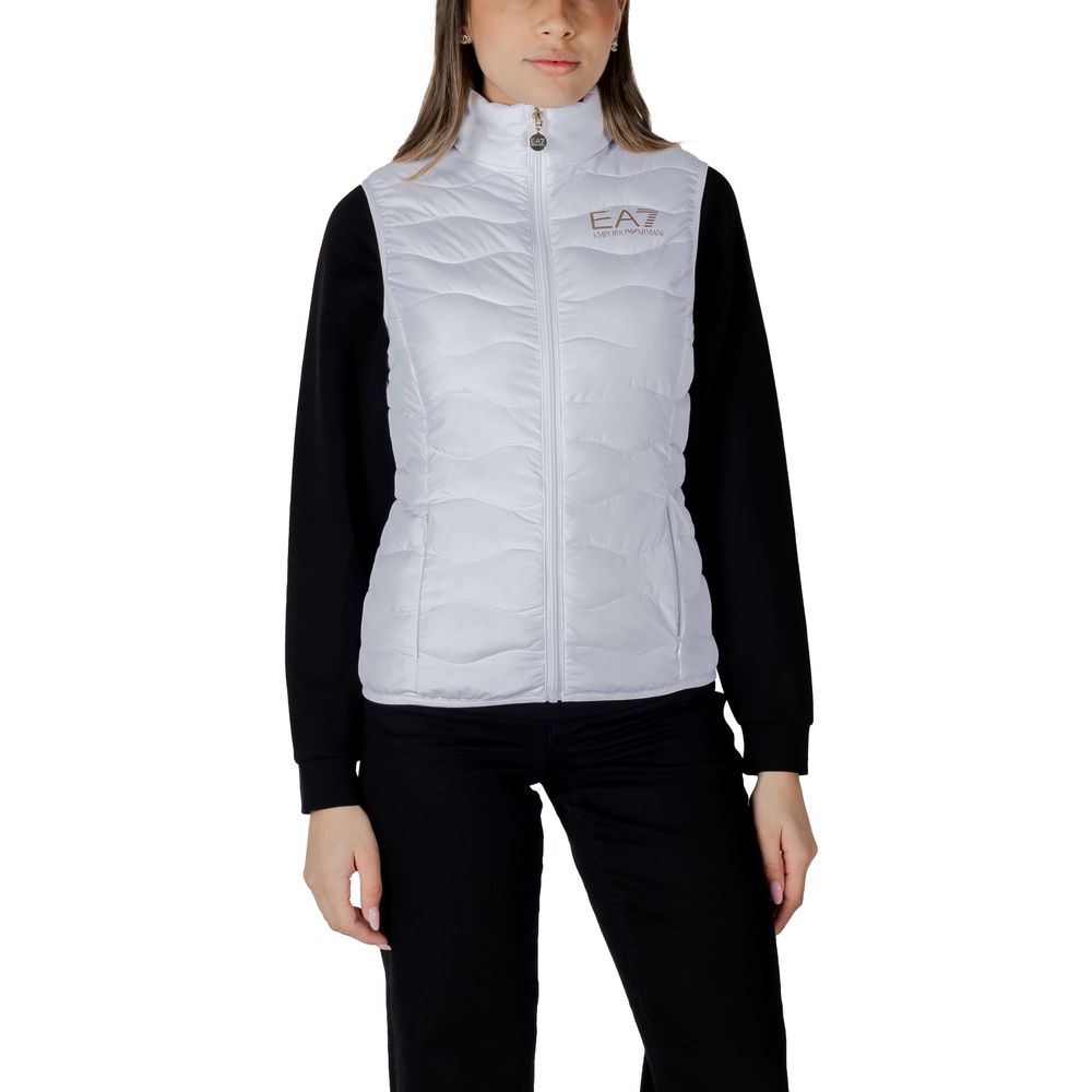 EA7 Emporio Armani White Polyester Sleeveless Women's Jacket