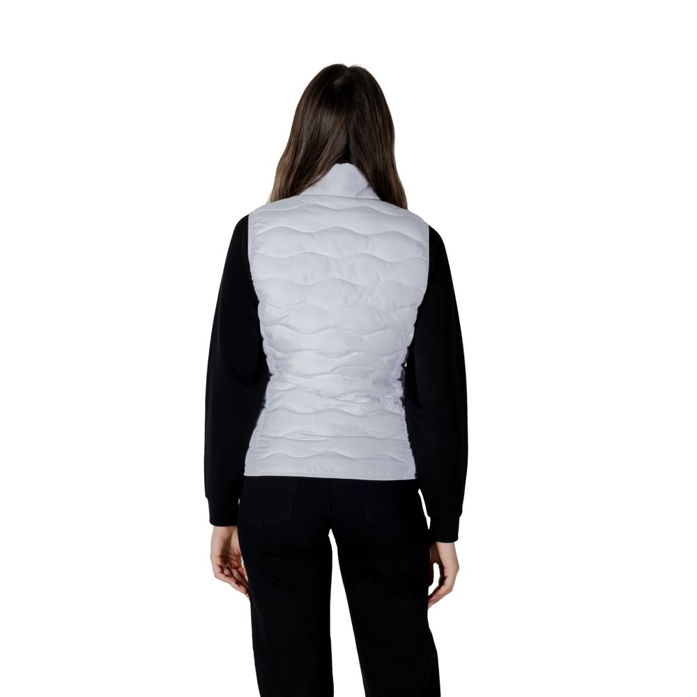 EA7 Emporio Armani White Polyester Sleeveless Women's Jacket