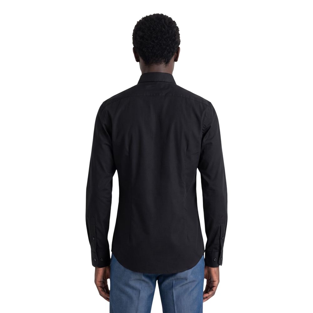 Antony Morato Black Cotton Dress Men's Shirt