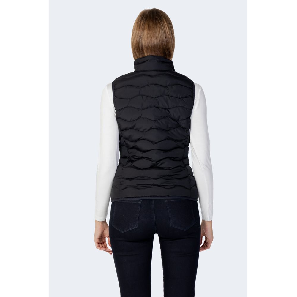 EA7 Emporio Armani Black Polyester Sleeveless Women's Jacket