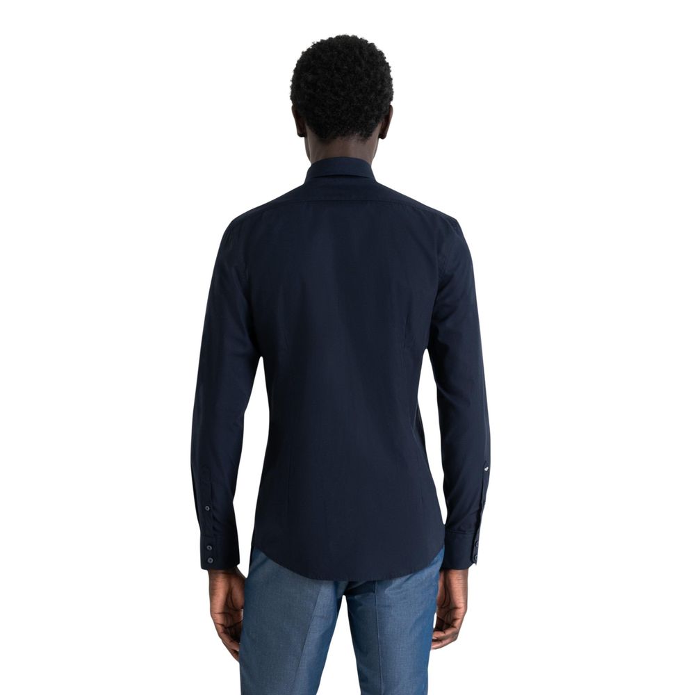 Antony Morato Blue Cotton Dress Men's Shirt