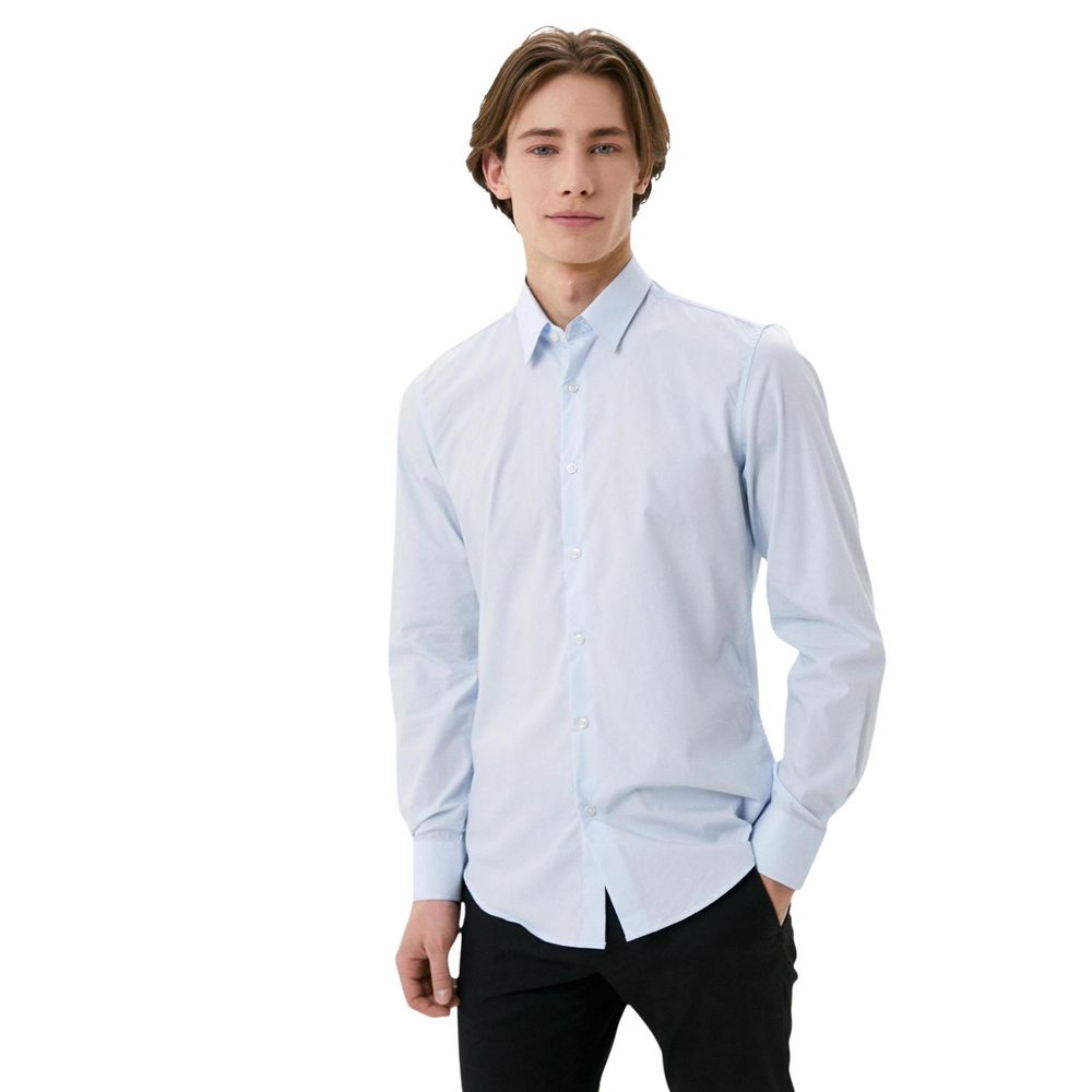 Antony Morato Blue Cotton Dress Men's Shirt