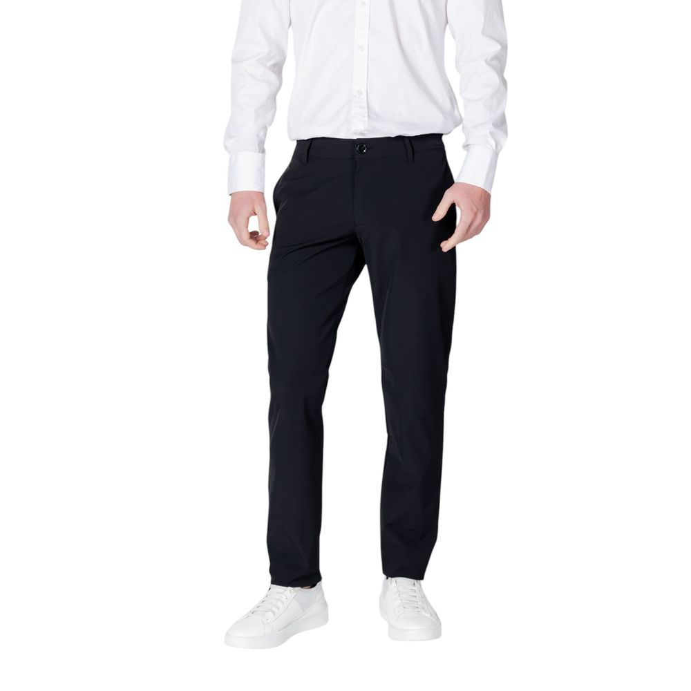 Armani Exchange Black Cotton Casual Men's Pants