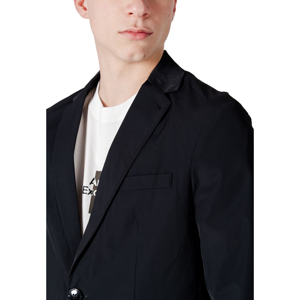 Armani Exchange Black Cotton Men's Blazer