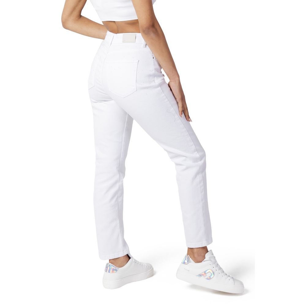 Only White Cotton Mom Women's Jeans