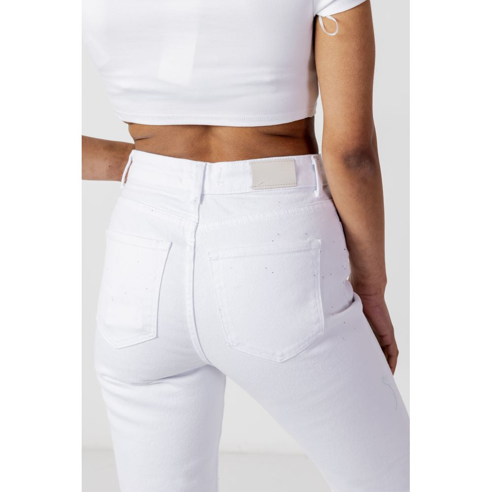 Only White Cotton Mom Women's Jeans