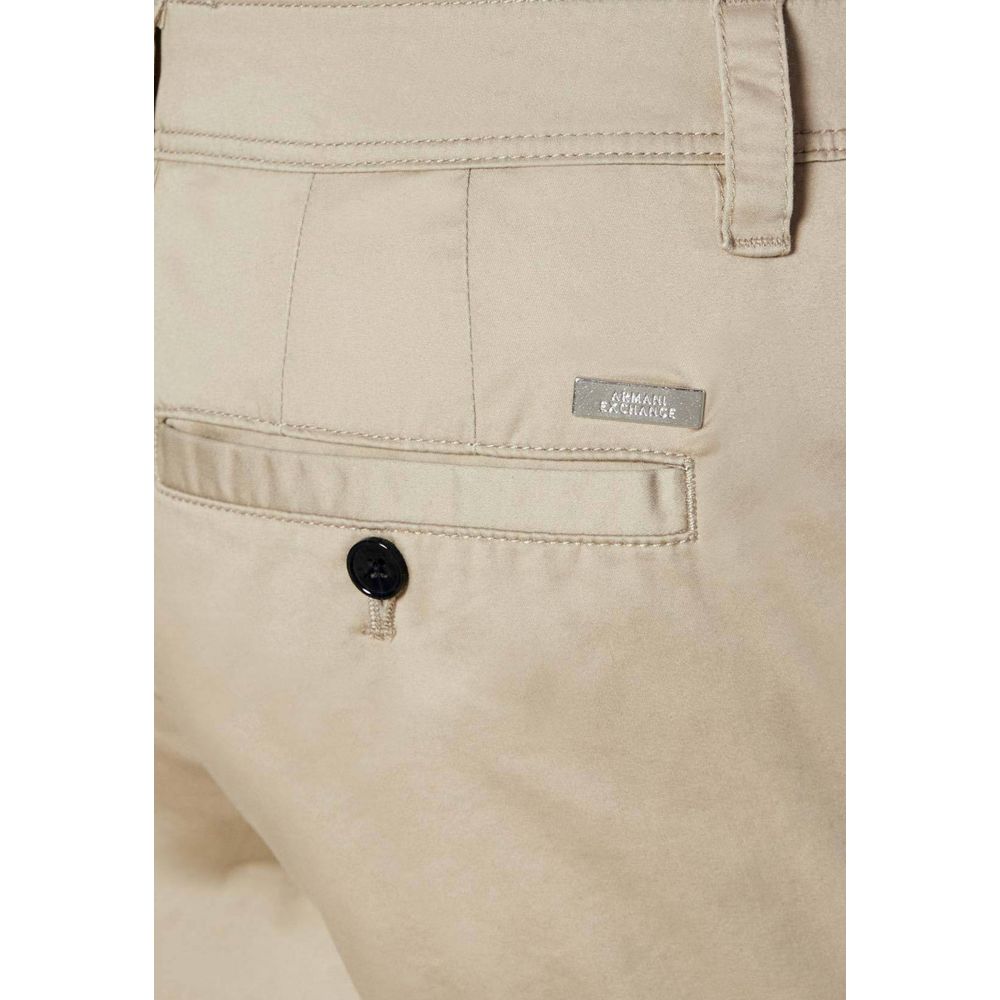 Armani Exchange Beige Cotton Bermuda Men's Shorts