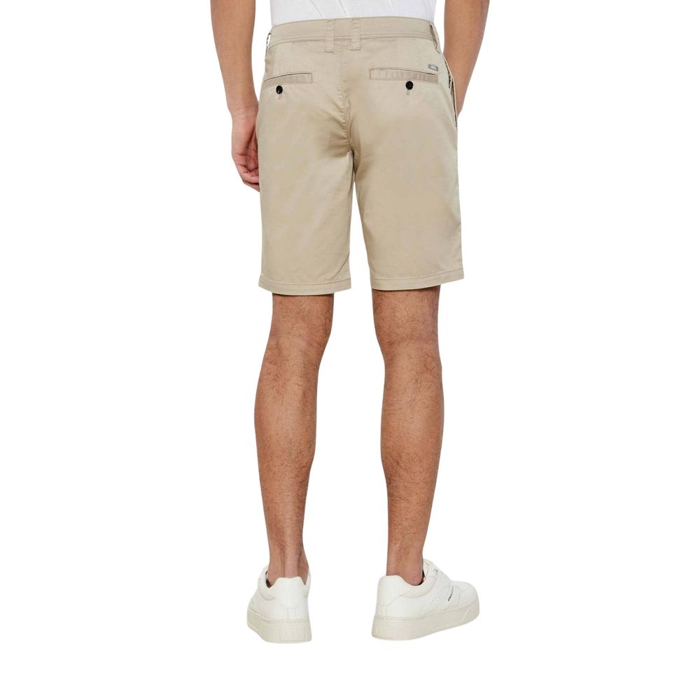 Armani Exchange Beige Cotton Bermuda Men's Shorts