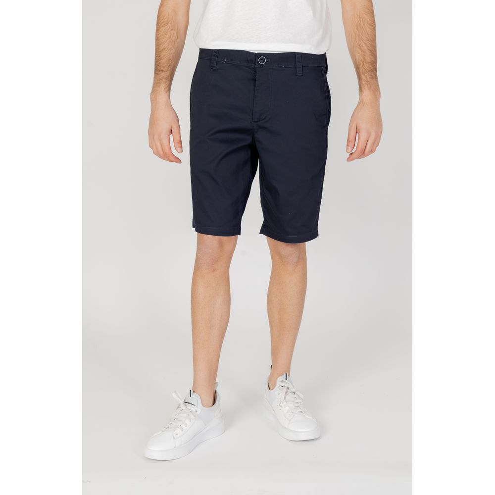 Armani Exchange Blue Cotton Bermuda Men's Shorts