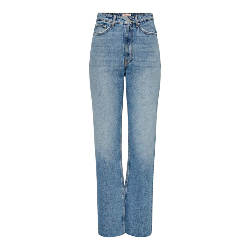 Only Light Blue Cotton Relaxed Fit Women's Jeans