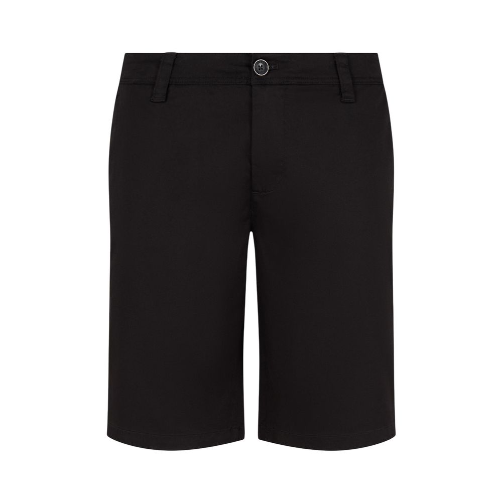 Armani Exchange Black Cotton Bermuda Men's Shorts