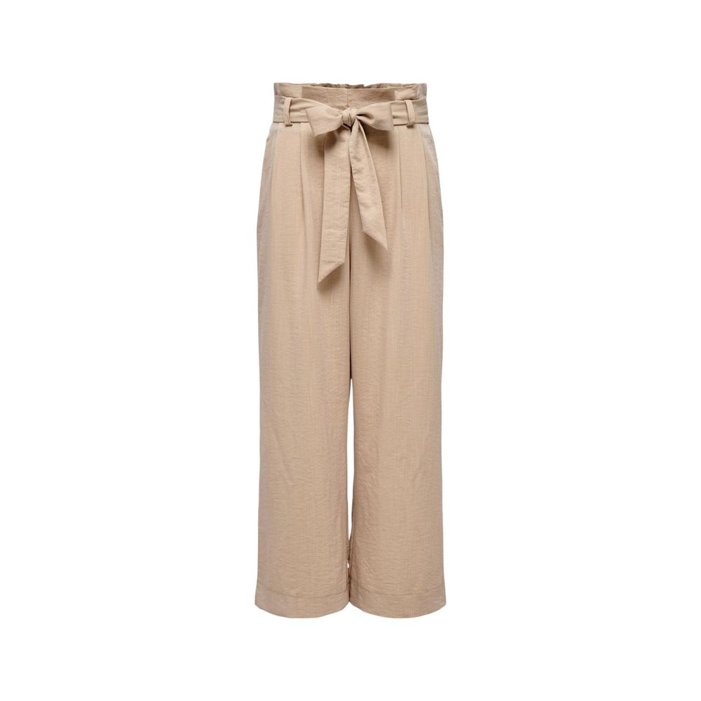 Only Beige Viscose Casual Women's Pants