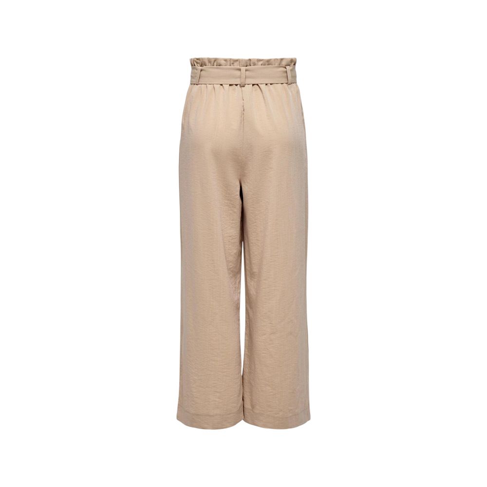 Only Beige Viscose Casual Women's Pants