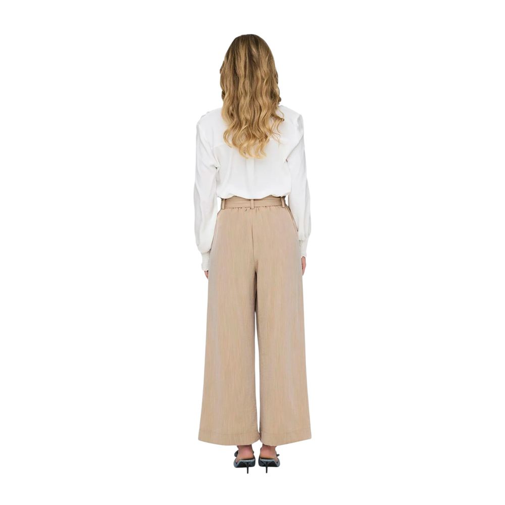 Only Beige Viscose Casual Women's Pants