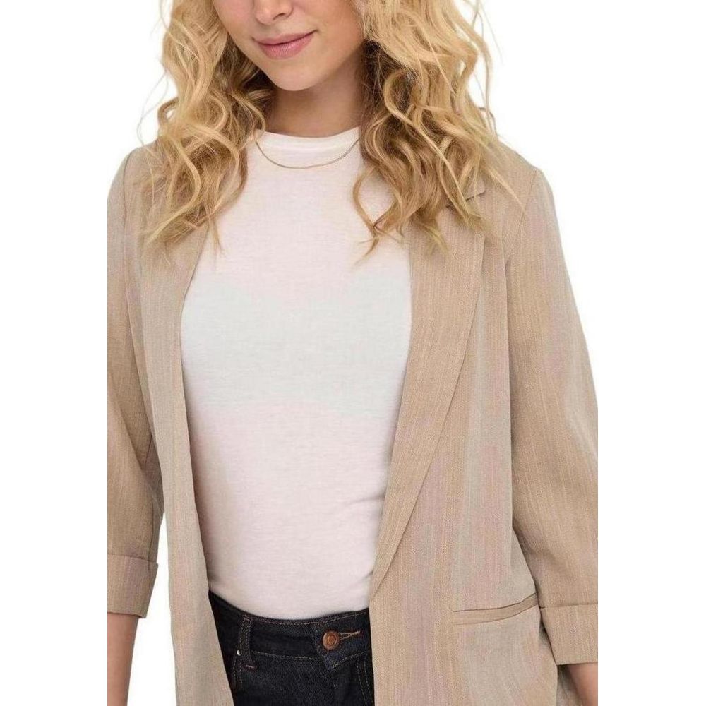 Only Beige Viscose Women's Blazer