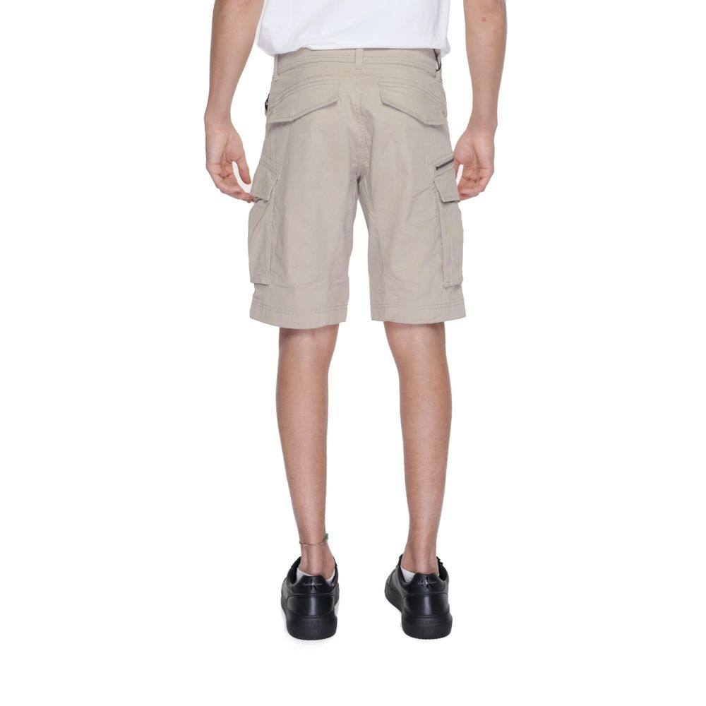 Replay Beige Cotton Bermuda Men's Shorts